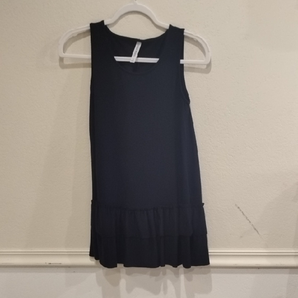 Zenana Outfitters Black Sleeveless Kids Dress